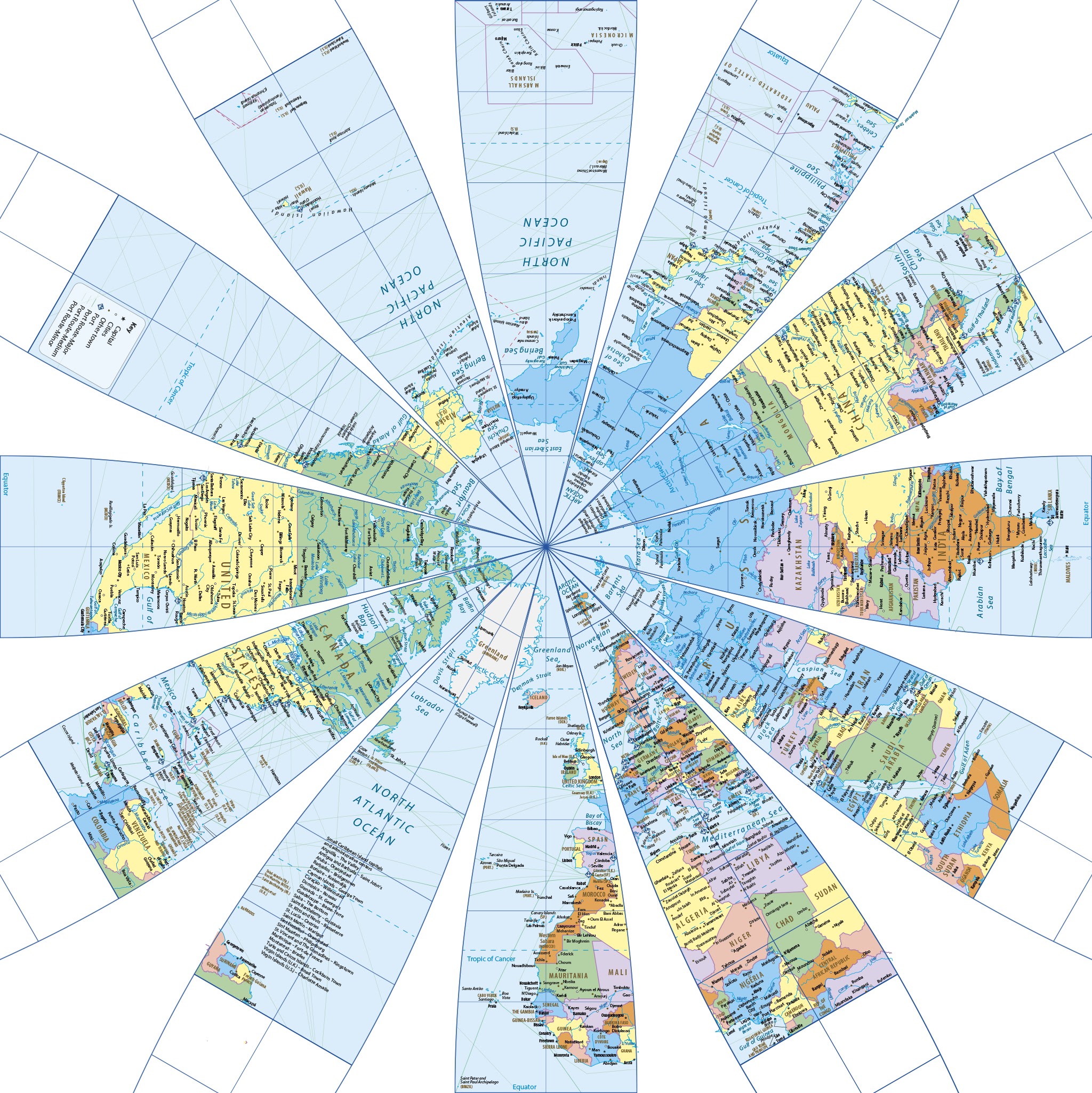 Globe Gores, World political
