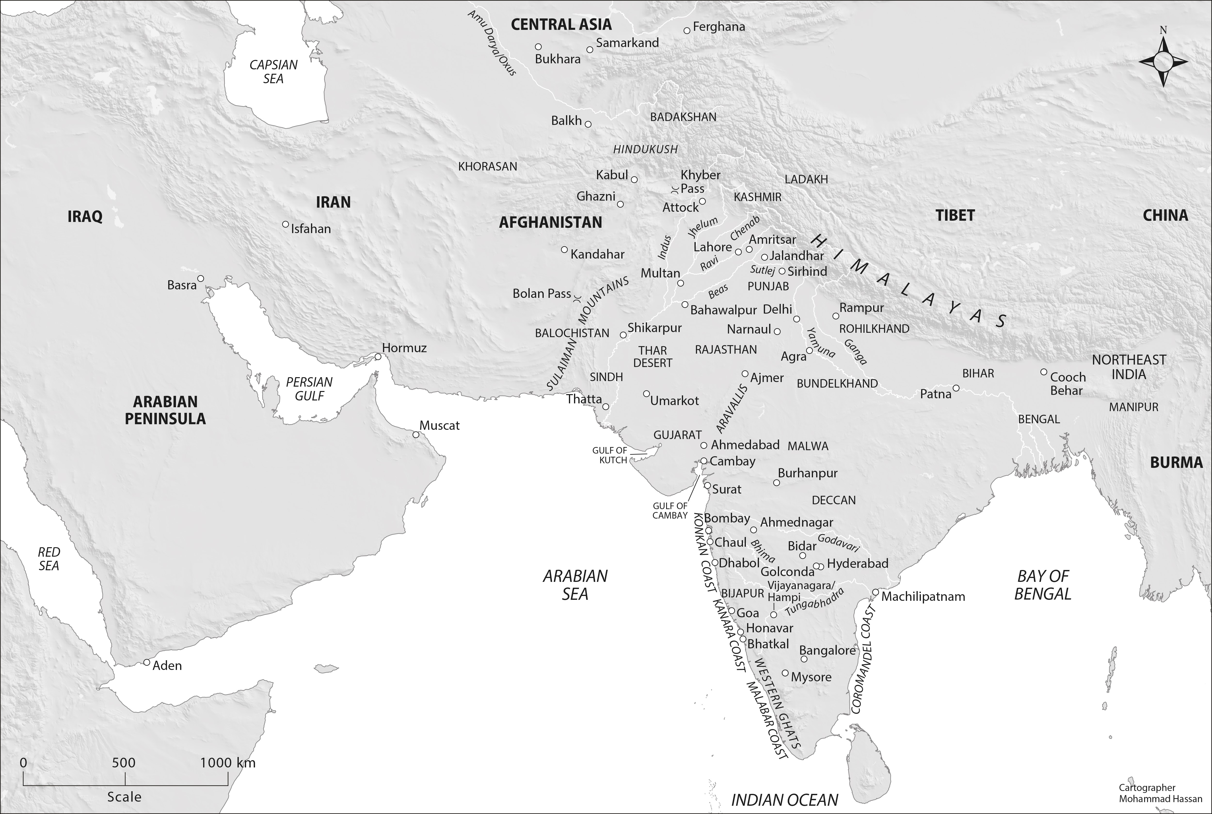 India, Historical map