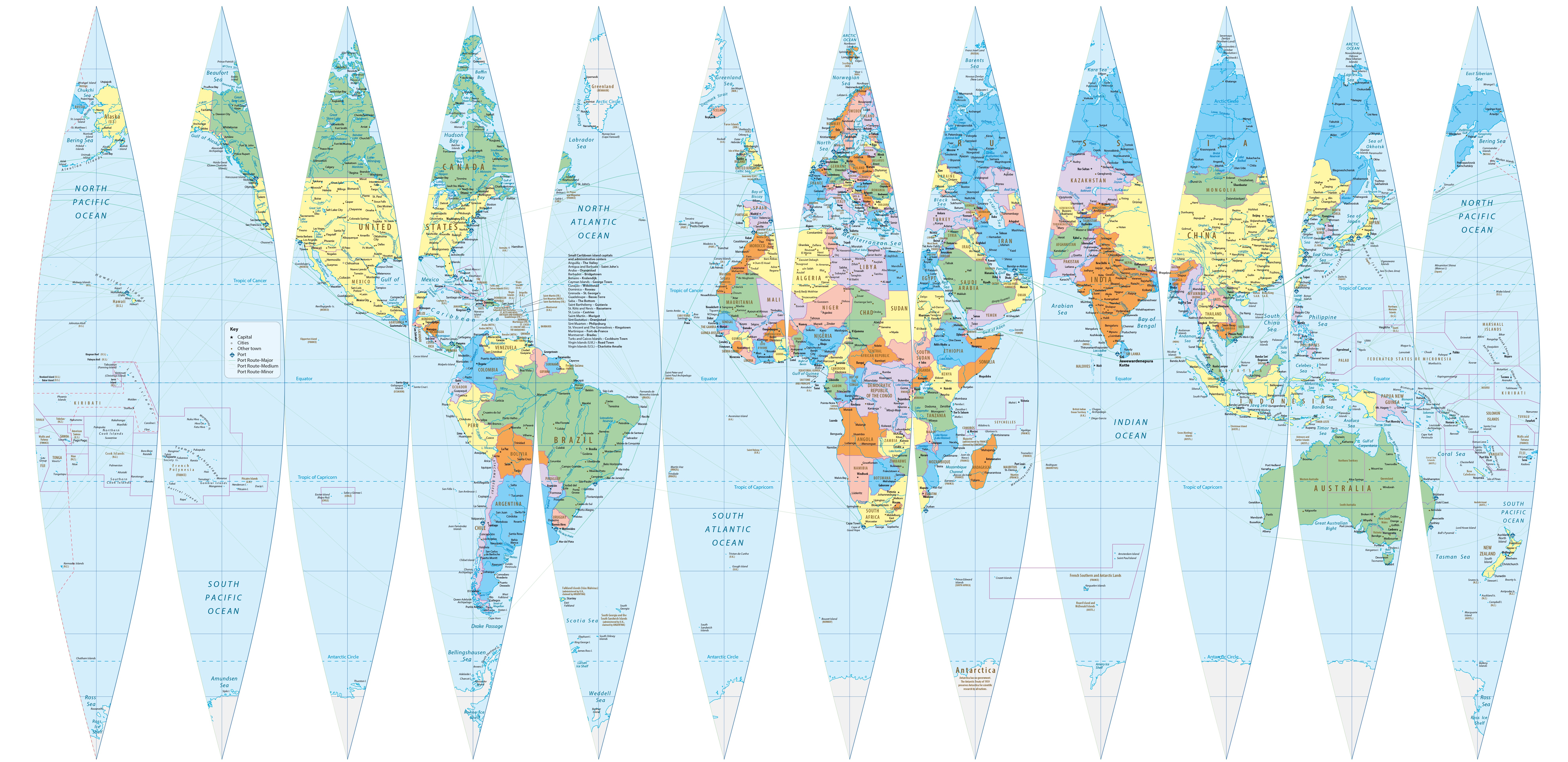 Gores, World political Map