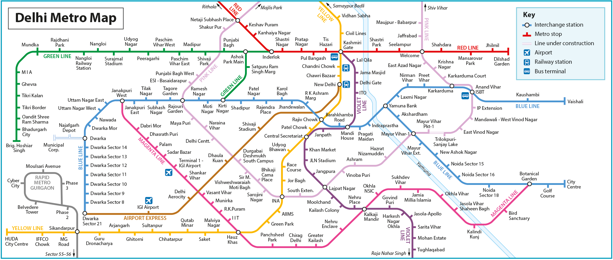 Delgi Metro Map